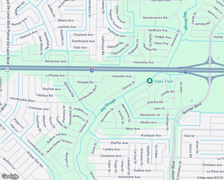 map of restaurants, bars, coffee shops, grocery stores, and more near 4800 Simberg Street in North Port