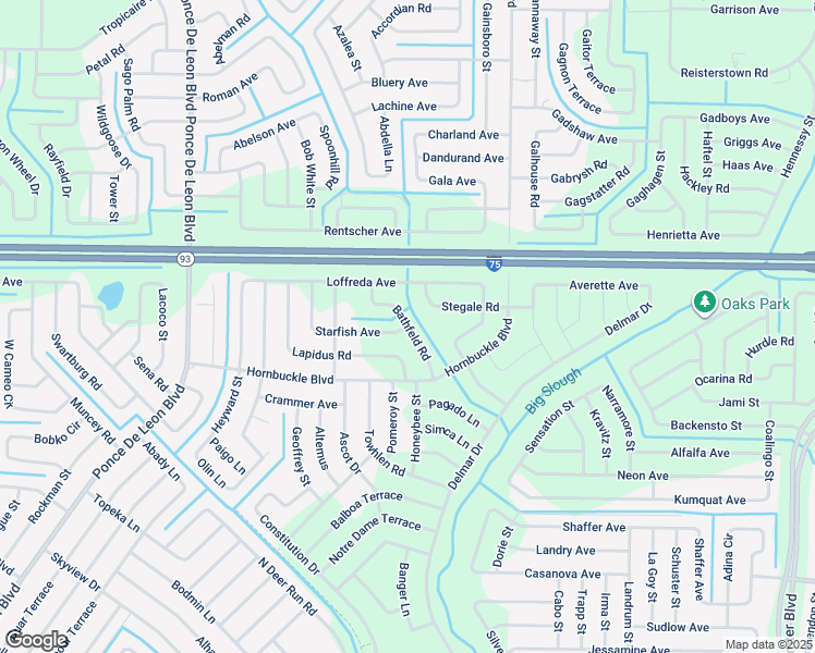 map of restaurants, bars, coffee shops, grocery stores, and more near Bathfeld Road in North Port