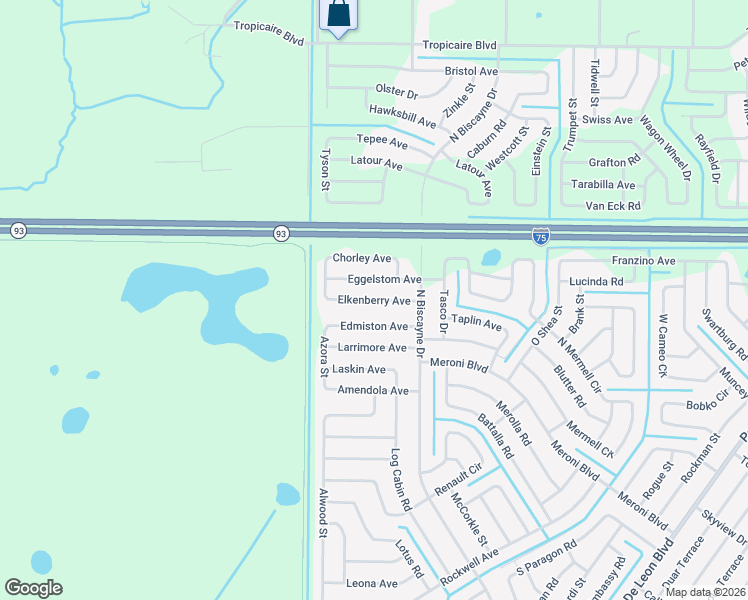 map of restaurants, bars, coffee shops, grocery stores, and more near 8202 Elkenberry Avenue in North Port