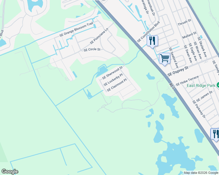 map of restaurants, bars, coffee shops, grocery stores, and more near 6431 Southeast Clairmont Place in Hobe Sound