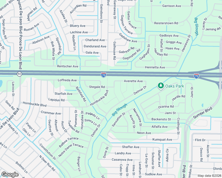 map of restaurants, bars, coffee shops, grocery stores, and more near 5969 Stegale Road in North Port