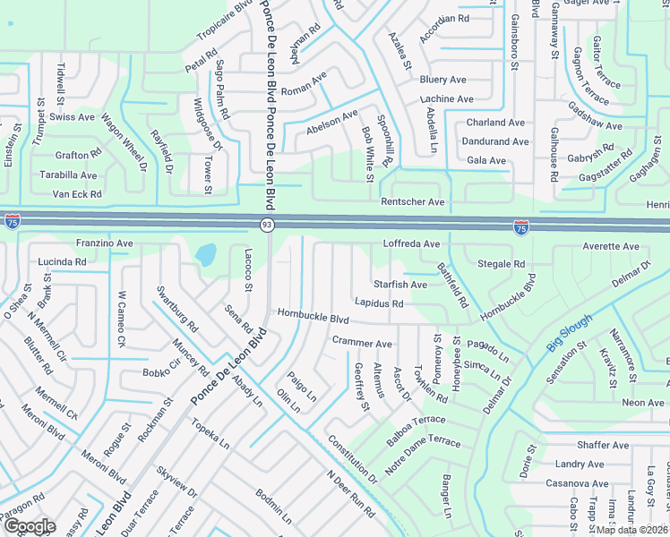 map of restaurants, bars, coffee shops, grocery stores, and more near 6653 Lapidus Road in North Port