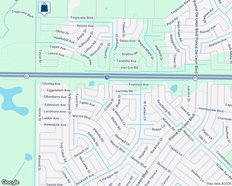 map of restaurants, bars, coffee shops, grocery stores, and more near 4827 Brank Street in North Port