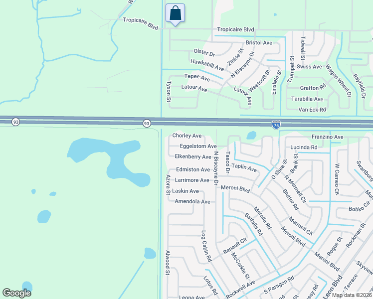 map of restaurants, bars, coffee shops, grocery stores, and more near 8225 Eggelstom Avenue in North Port