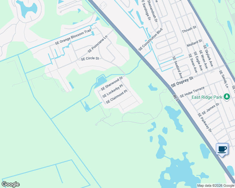 map of restaurants, bars, coffee shops, grocery stores, and more near 6512 Southeast Clairmont Place in Hobe Sound