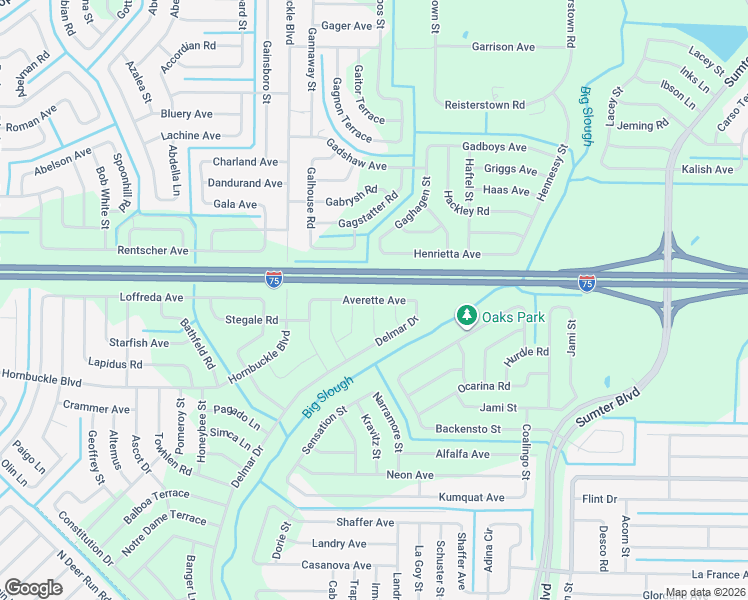 map of restaurants, bars, coffee shops, grocery stores, and more near Averette Avenue in North Port