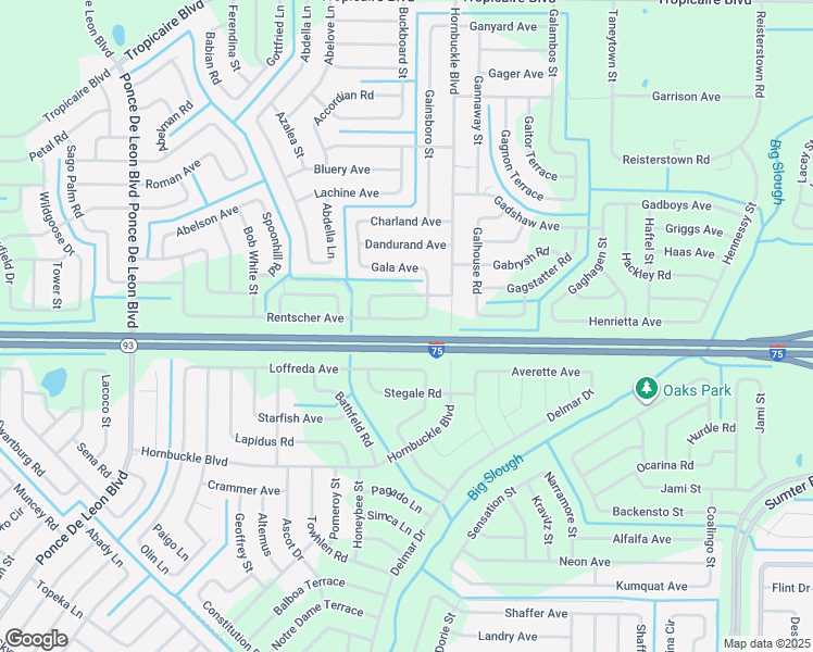 map of restaurants, bars, coffee shops, grocery stores, and more near 6175 Rentscher Ave in North Port