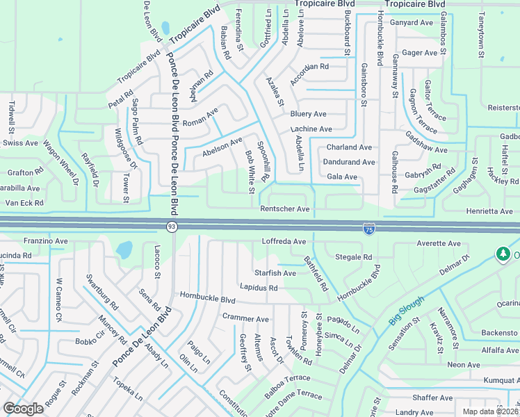map of restaurants, bars, coffee shops, grocery stores, and more near 5084 Bob White Street in North Port
