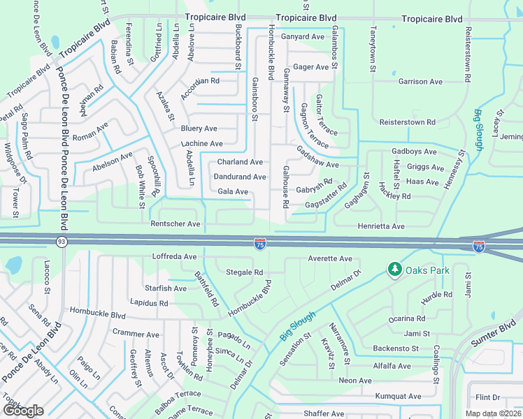 map of restaurants, bars, coffee shops, grocery stores, and more near 5007 Galhouse Road in North Port
