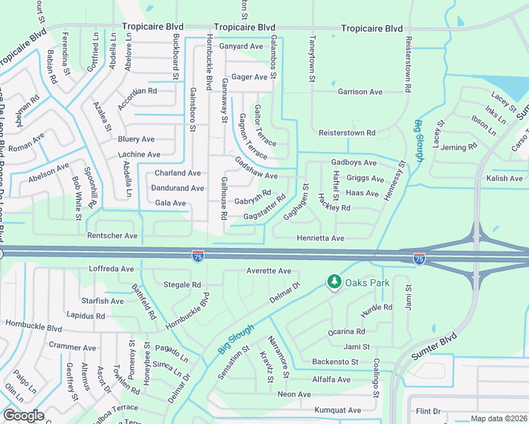 map of restaurants, bars, coffee shops, grocery stores, and more near Gagstatter Road in North Port