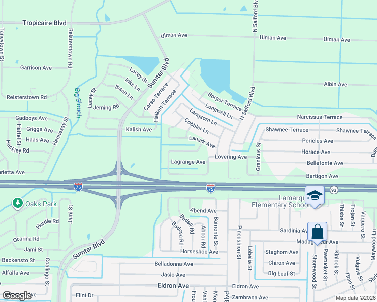 map of restaurants, bars, coffee shops, grocery stores, and more near 4238 Lolly Road in North Port
