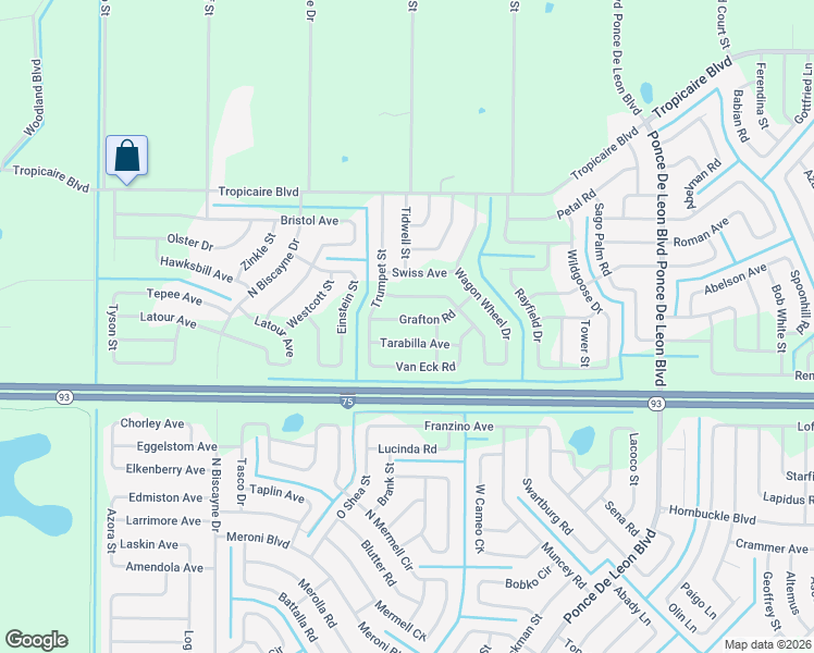 map of restaurants, bars, coffee shops, grocery stores, and more near 7838 Tarabilla Avenue in North Port