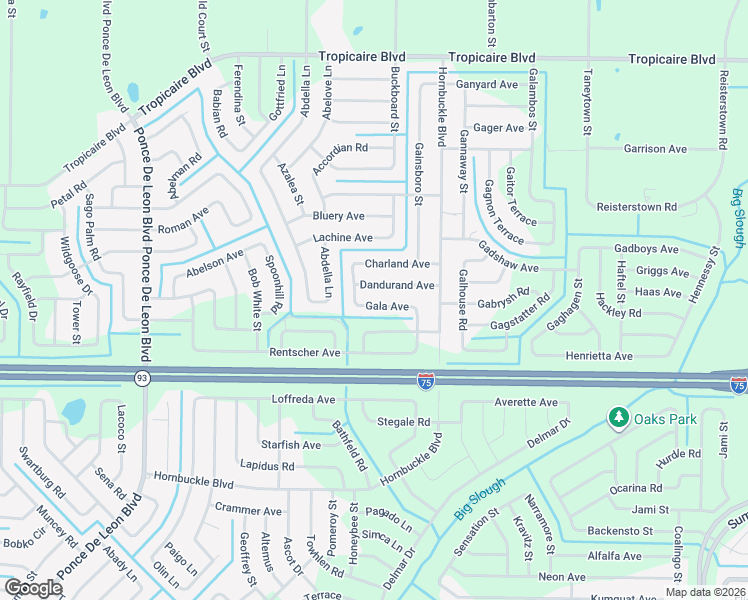 map of restaurants, bars, coffee shops, grocery stores, and more near 6234 Gala Avenue in North Port