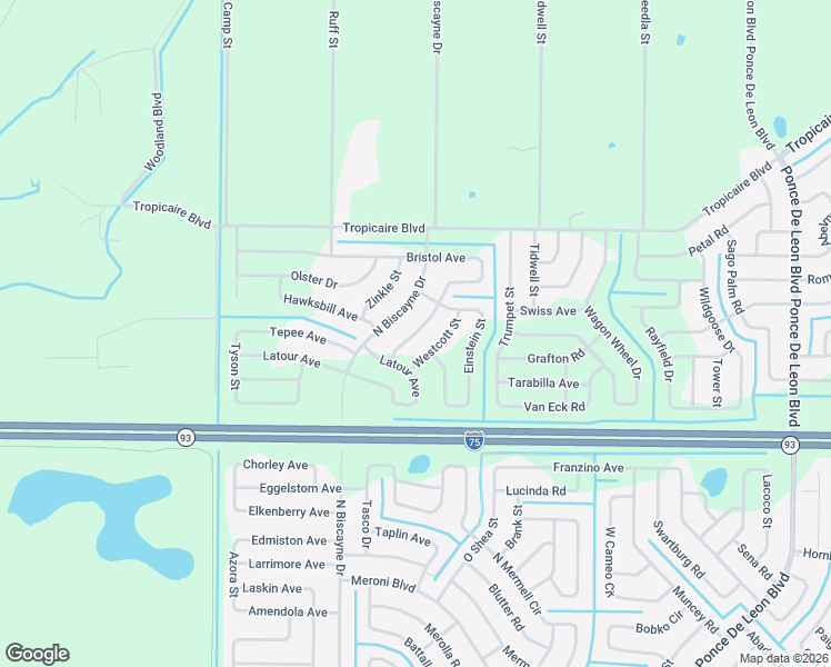 map of restaurants, bars, coffee shops, grocery stores, and more near 5711 Bristol Avenue in North Port