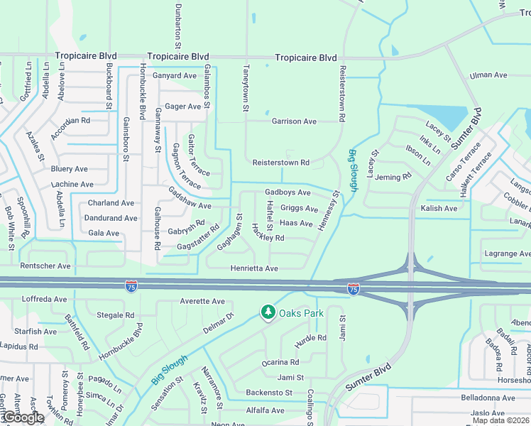 map of restaurants, bars, coffee shops, grocery stores, and more near 5371 Haftel Street in North Port