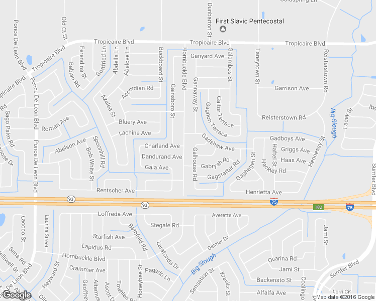 map of restaurants, bars, coffee shops, grocery stores, and more near 5557 Hornbuckle Boulevard in North Port