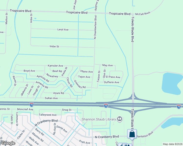 map of restaurants, bars, coffee shops, grocery stores, and more near 2005 Vilano Avenue in North Port