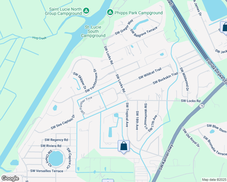 map of restaurants, bars, coffee shops, grocery stores, and more near 1926 Southwest Panther Trce in Stuart