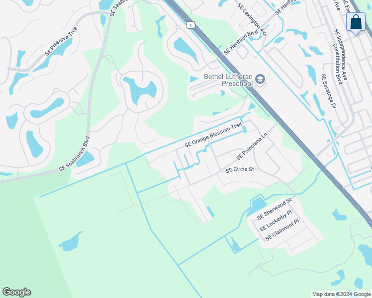map of restaurants, bars, coffee shops, grocery stores, and more near 8265 Southeast Pinehaven Avenue in Hobe Sound
