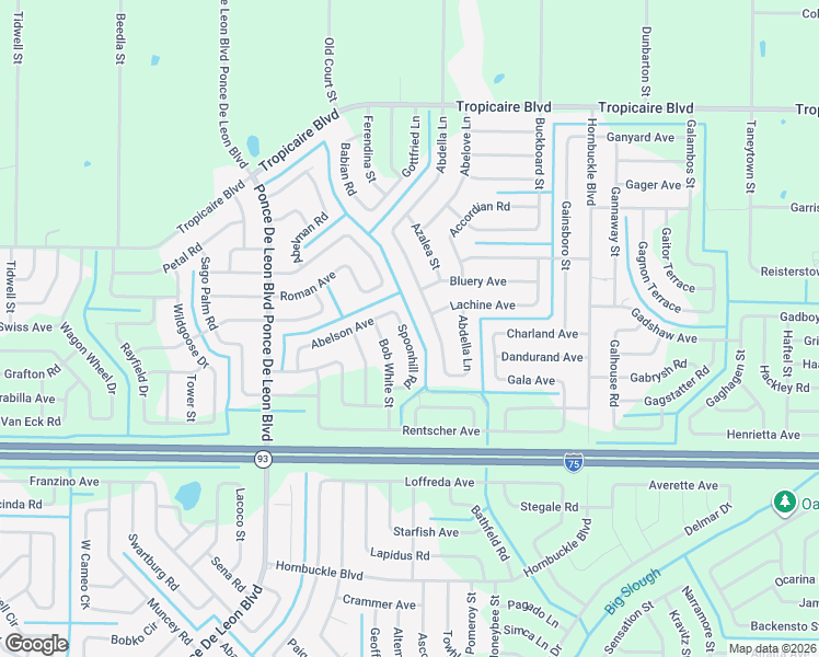 map of restaurants, bars, coffee shops, grocery stores, and more near 5356 Spoonhill Road in North Port
