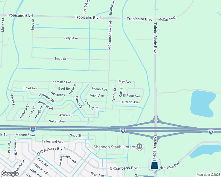 map of restaurants, bars, coffee shops, grocery stores, and more near 2005 Vilano Avenue in North Port