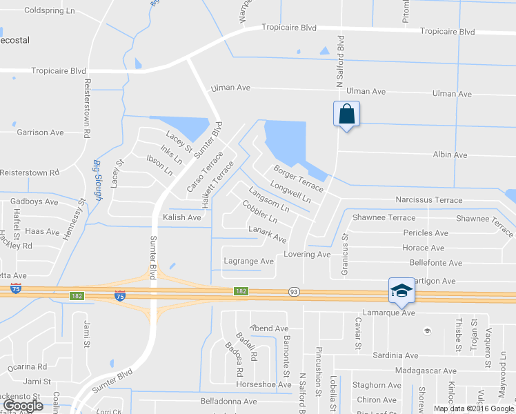 map of restaurants, bars, coffee shops, grocery stores, and more near 4248 Lanark Avenue in North Port