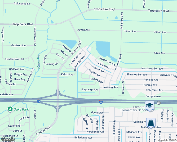 map of restaurants, bars, coffee shops, grocery stores, and more near 4248 Lanark Avenue in North Port