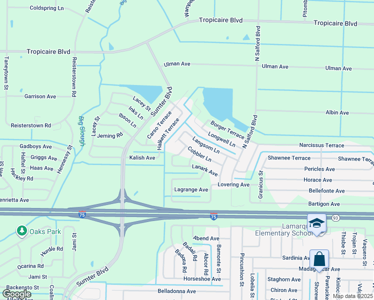 map of restaurants, bars, coffee shops, grocery stores, and more near 4248 Lanark Avenue in North Port