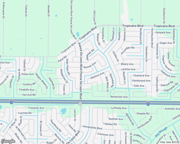 map of restaurants, bars, coffee shops, grocery stores, and more near 6938 Debrita Road in North Port