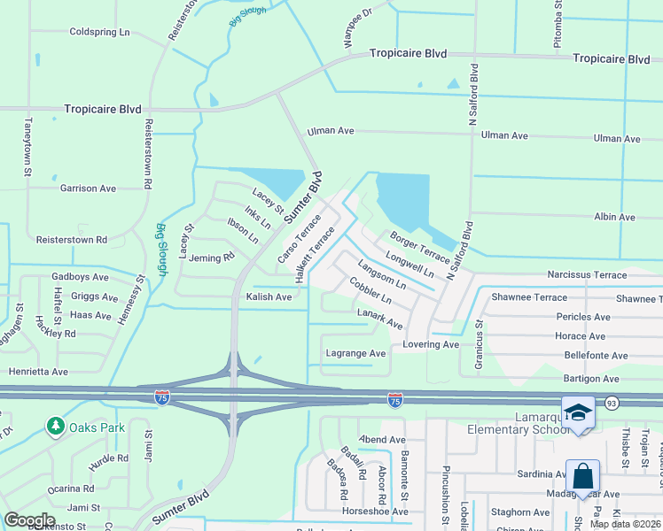 map of restaurants, bars, coffee shops, grocery stores, and more near 4441 Cobbler Lane in North Port