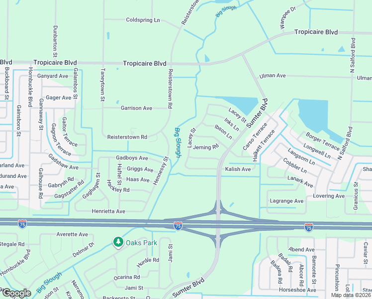 map of restaurants, bars, coffee shops, grocery stores, and more near 5125 Lacey Street in North Port