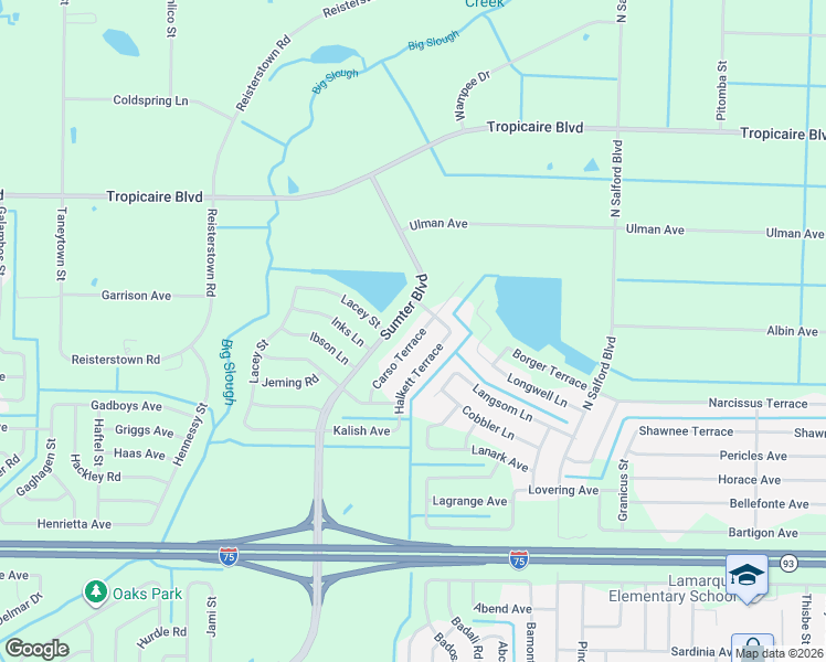 map of restaurants, bars, coffee shops, grocery stores, and more near 5561 Carso Terrace in North Port