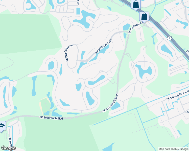 map of restaurants, bars, coffee shops, grocery stores, and more near 5291 Southeast Lost Lake Way in Hobe Sound