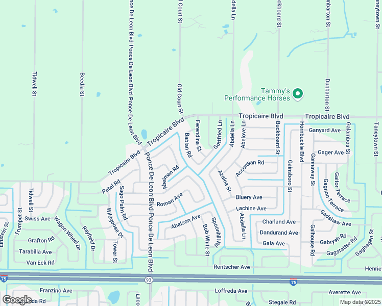 map of restaurants, bars, coffee shops, grocery stores, and more near 5846 Babian Road in North Port