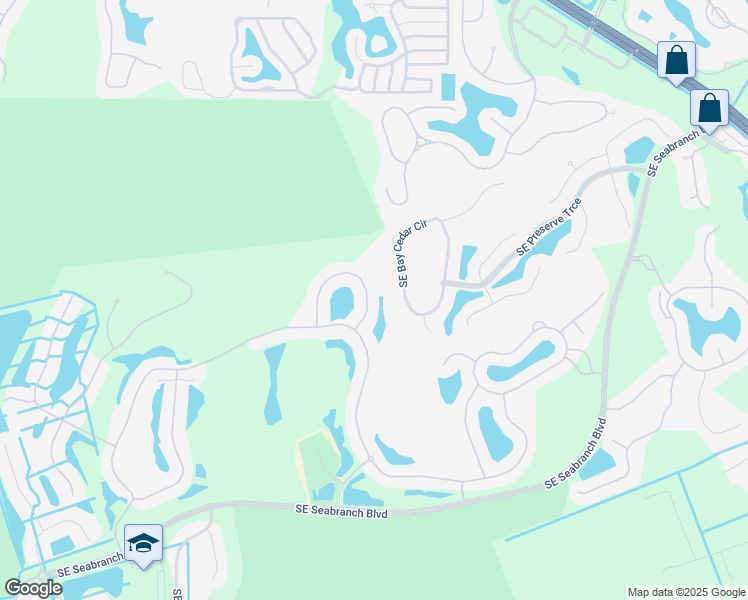 map of restaurants, bars, coffee shops, grocery stores, and more near 7861 Southeast Spicewood Circle in Hobe Sound