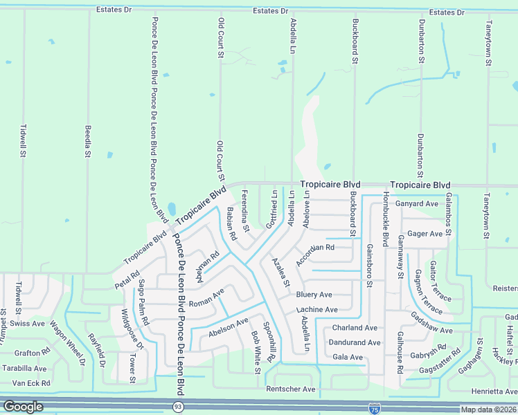 map of restaurants, bars, coffee shops, grocery stores, and more near 5954 Bobolink Street in North Port