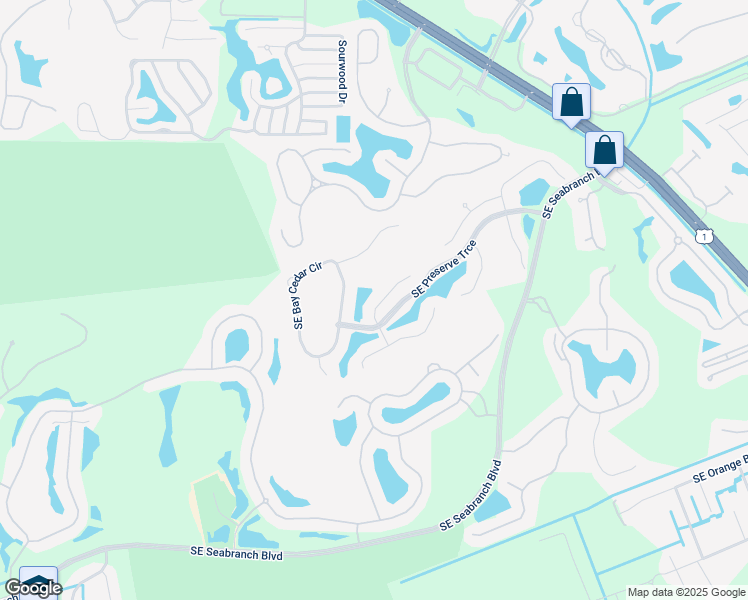 map of restaurants, bars, coffee shops, grocery stores, and more near 7540 Southeast Marsh Fern Lane in Hobe Sound