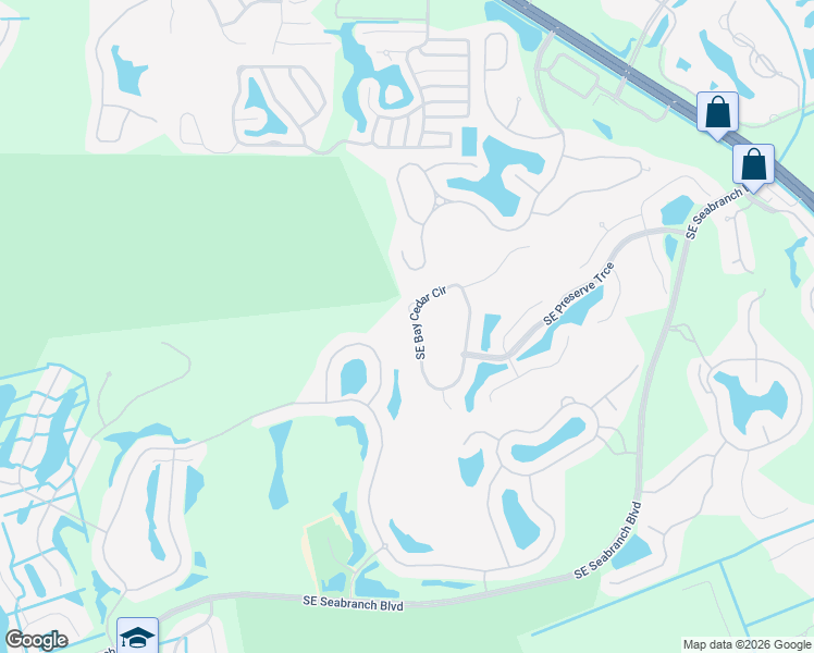 map of restaurants, bars, coffee shops, grocery stores, and more near 7649 Southeast Bay Cedar Circle in Hobe Sound