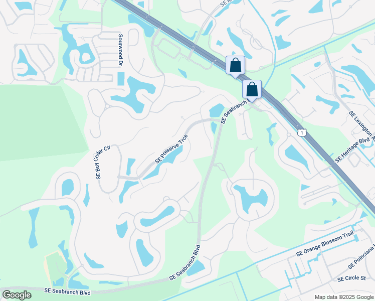 map of restaurants, bars, coffee shops, grocery stores, and more near 7448 Southeast Autumn Lane in Hobe Sound