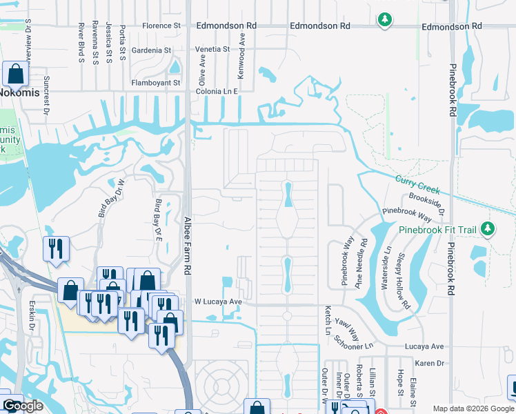 map of restaurants, bars, coffee shops, grocery stores, and more near 901 West Uplands Avenue in Venice