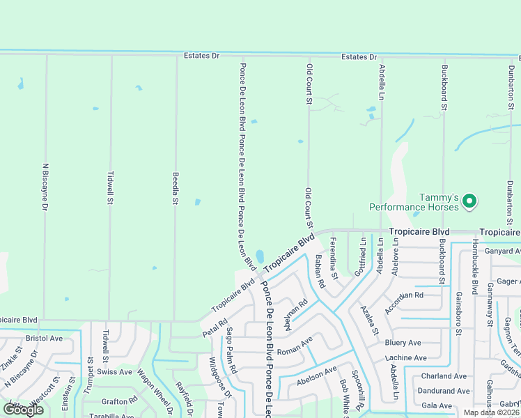 map of restaurants, bars, coffee shops, grocery stores, and more near 6326 Ponce De Leon Boulevard in North Port