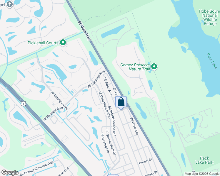 map of restaurants, bars, coffee shops, grocery stores, and more near 7297 Southeast Swan Avenue in Hobe Sound