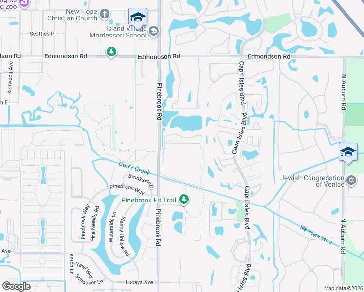 map of restaurants, bars, coffee shops, grocery stores, and more near 1244 Berkshire Circle in Venice