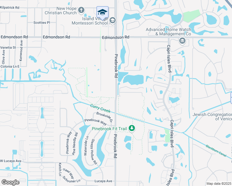 map of restaurants, bars, coffee shops, grocery stores, and more near 1251 Pinebrook Road in Venice