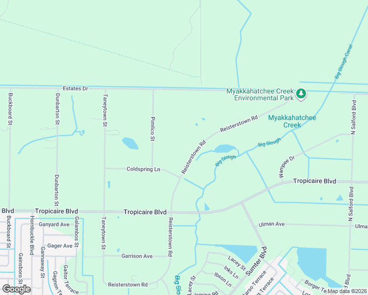 map of restaurants, bars, coffee shops, grocery stores, and more near 6373 Reisterstown Road in North Port