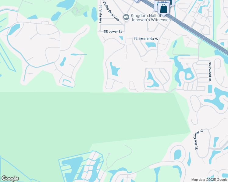 map of restaurants, bars, coffee shops, grocery stores, and more near 7160 Southeast Lillian Court in Stuart