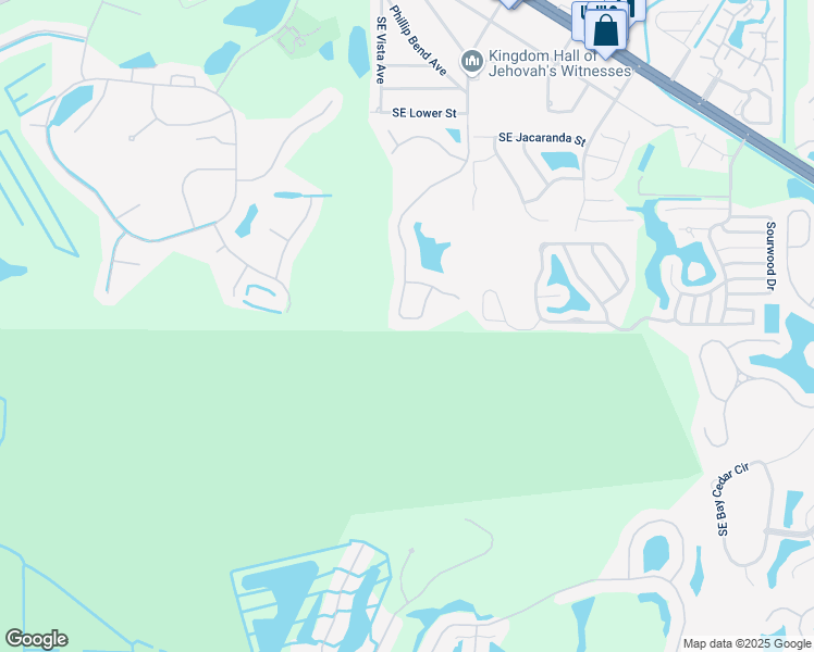 map of restaurants, bars, coffee shops, grocery stores, and more near 7160 Southeast Lillian Court in Stuart