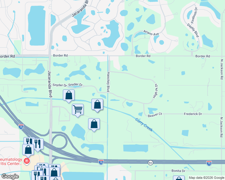 map of restaurants, bars, coffee shops, grocery stores, and more near 229 High Point Drive in Venice