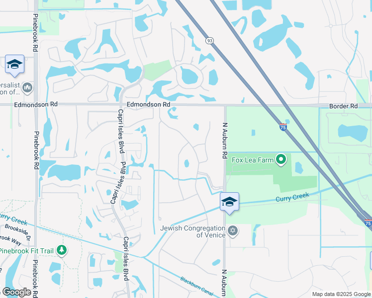 map of restaurants, bars, coffee shops, grocery stores, and more near 690 Pond Willow Lane in Venice