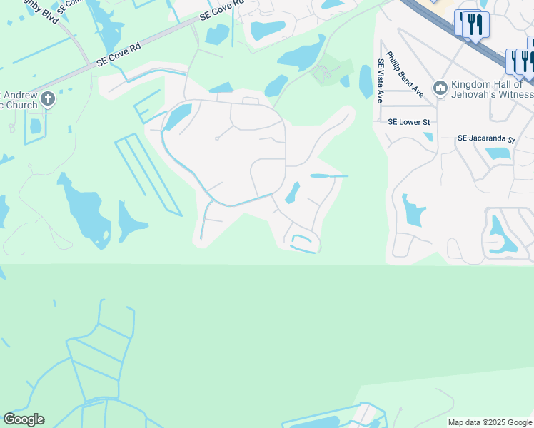map of restaurants, bars, coffee shops, grocery stores, and more near 7039 Southeast Twin Oaks Circle in Stuart